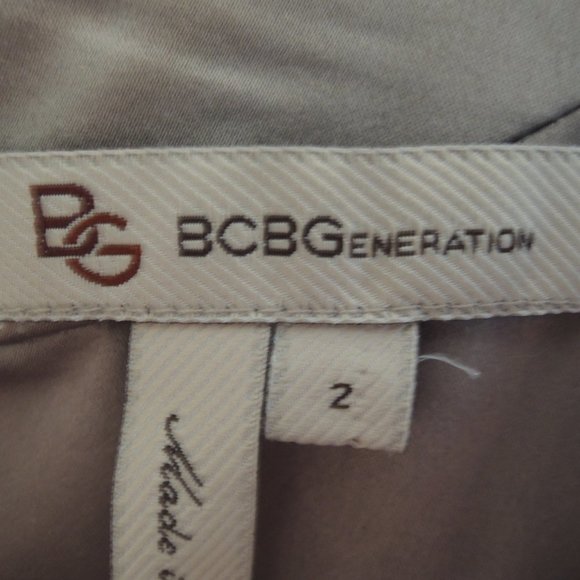 BCBGeneration Silver Gray Cocktail Party Dress Stitched Bodice 2 - Picture 9 of 10